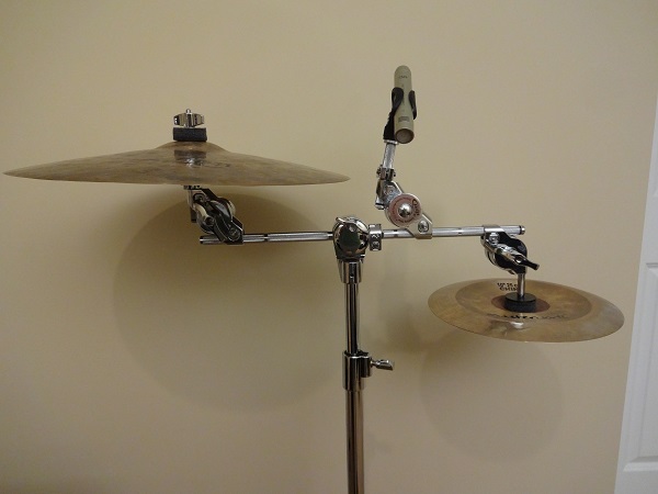 Two cymbals and a smartly placed microphone pointed at nothing. 